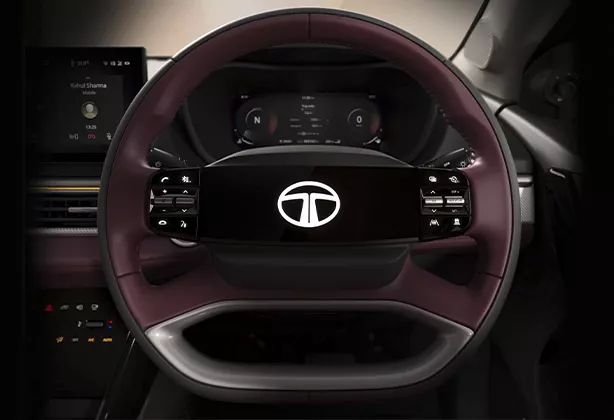 Digital Steering Wheel with Illuminated Logo