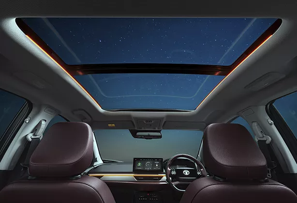 Voice Assisted Panoramic Sunroof with Mood Lighting